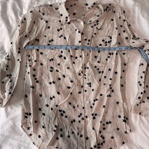 Equipment Black and White Star Button Down Shirt